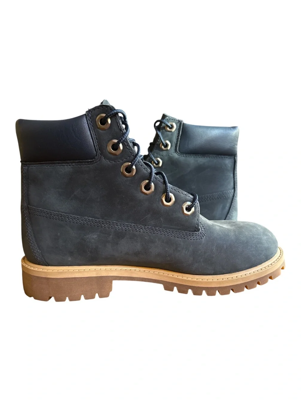TIMBERLAND JUNIOR 6-INCH PREMIUM WATERPROOF BOOT NAVY BLUE NWOT SZ 4.5